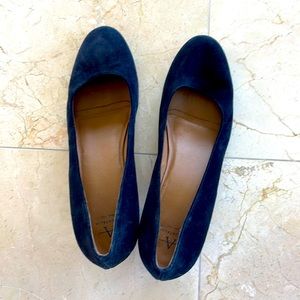 Aquatalia Pasha Pumps.  Dark blue suede. Size 39.